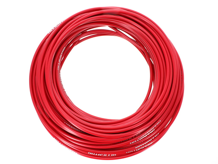 Rouleau de gaine de cable fourré téflon Ø5mm (30m), rouge