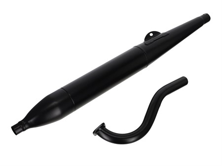 Auspuff Zigarre schwarz 28mm zweiteilig, Puch mit Auspuffendstück Auspuff Zigarre schwarz 28mm zweiteilig, Puch mit Auspuffendstück