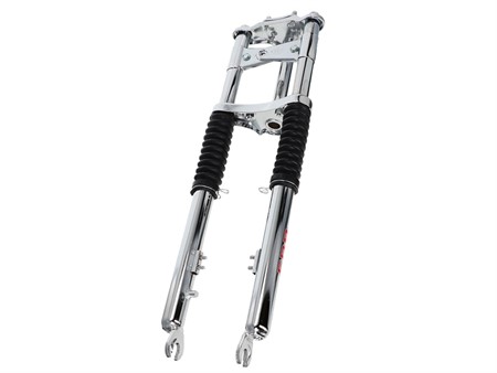 Fourche téléscopique EBR 640mm chromée, vélomoteurs Sachs et universelle Fourche téléscopique EBR 640mm chromée, vélomoteurs Sachs et universelle