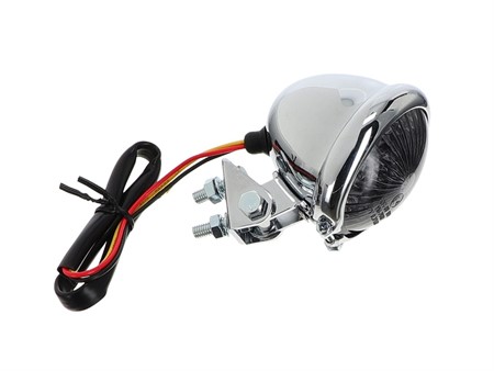 Phare arrière chrome 12V à LED  (montage sur garde-boue), universel customs