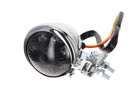 Phare arrière chrome 12V à LED  (montage sur garde-boue), universel customs