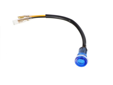 Lampe temoin bleu 12V, cable inclus, universel Ø 18mm