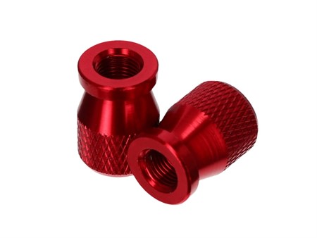 Paire de bouchons de valve Piaggio, rouge (type Schrader)