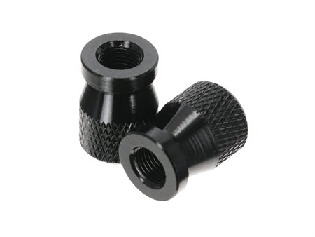 Paire de bouchons de valve Piaggio, noir (type Schrader)