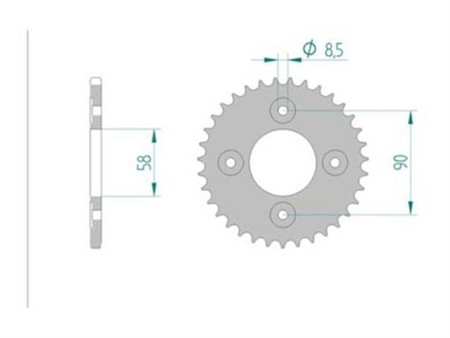 Couronne dentée Honda 420/35Z, AFAM