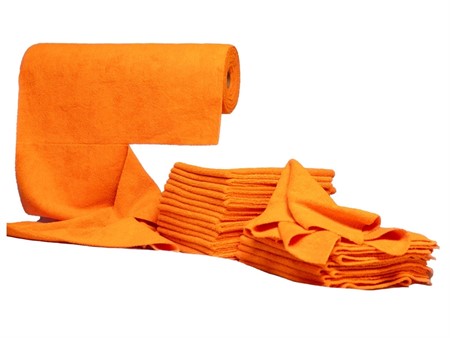Chiffons en microfibre orange sur rouleau 24 pièces 40x40cm (qualité supérieure)