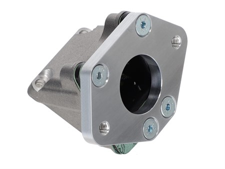 Spacer adaptateur alu CNC 28mm pour boite 4 clapets Malossi, vélomoteur Puch avec kit Polini / Peugeot