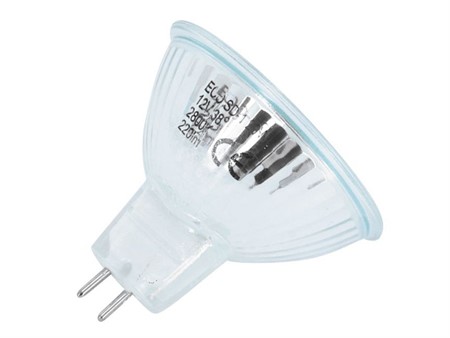 Ampoule blanche halogène Ø50mm dichroique GU5.3 12V 20W MR-16