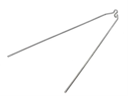 Renfort tringle de garde boue aluminium 370mm, avec fixation en S, universel vélomoteurs