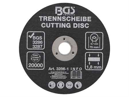 Trennscheibe Ø 75 x 1,8 x 9,7 mm