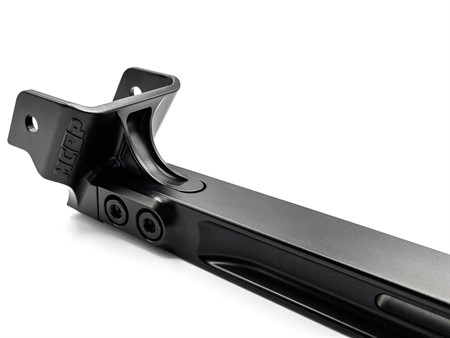 Verstärkungsstrebe MCRFR Aluminium CNC, schwarz beschichtet, Piaggio Ciao C / P