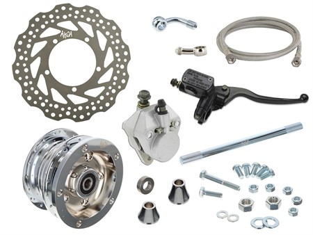 Kit frein à disque pour fourche EBR (roues à rayons), vélomoteurs Puch / Sachs Kit frein à disque pour fourche EBR (roues à rayons), vélomoteurs Puch / Sachs