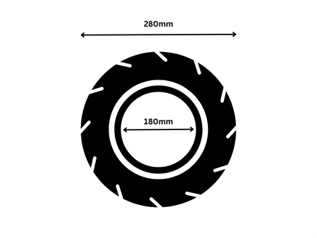 Pneu trottinette électrique slick perforé, taille : 12x2.215