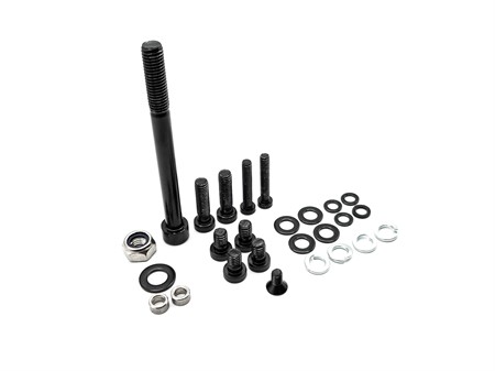 Verstärkungsstrebe MCRFR Aluminium CNC, schwarz beschichtet, Piaggio Ciao MIX