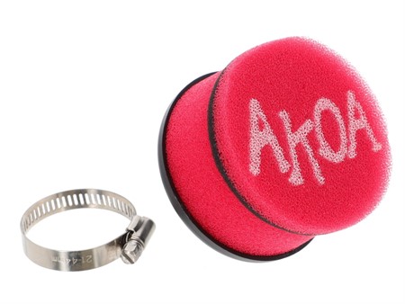 AKOA Schaumstoff Racingluftfilter gerade, Ø 35mm (Rot)