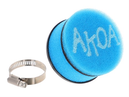 AKOA Filtre à air en mousse Racing droit, Ø 35mm (bleu)