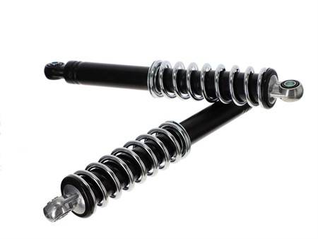 Paire amortisseurs 300mm noir / chrome, universel