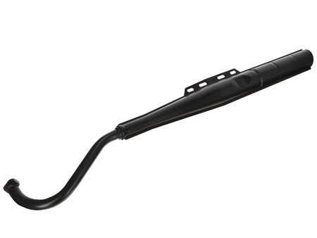 Auspuff 22mm Puch Maxi 2-Teiler, original Puch mit CH-Nummer und Logo schwarz
