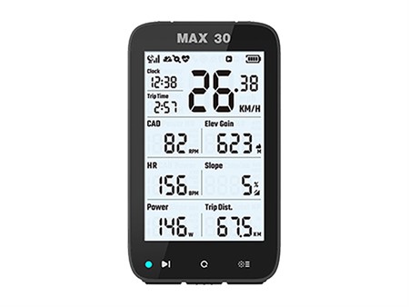 GPS Tachometer MAX 30 Black (Kabellos) GPS Tachometer MAX 30 Black (Kabellos)