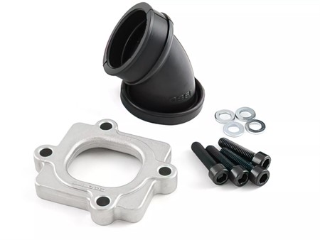 Pipe d'admission Malossi 360° carburateur PWK / VHST / TMX, moteur scooter 50cc Nitro, Aerox, F12 etc..