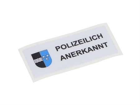 Aufkleber Polizeilich Anerkannt Aargau