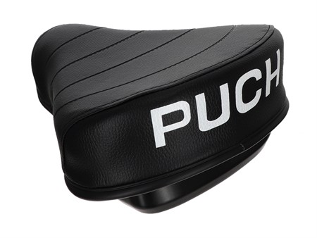 Selle noire avec impression PUCH et compartiment à outils, universel (NISA) Selle noire avec impression PUCH et compartiment à outils, universel (NISA)