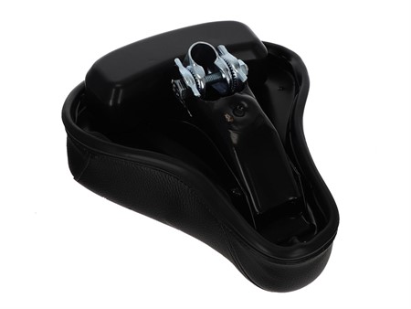 Selle noire avec impression PUCH et compartiment à outils, universel (NISA)