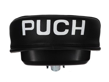 Selle noire avec impression PUCH et compartiment à outils, universel (NISA)