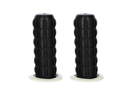Poignées à lamelles noir/blanc (optique Magura), Ø 21/23