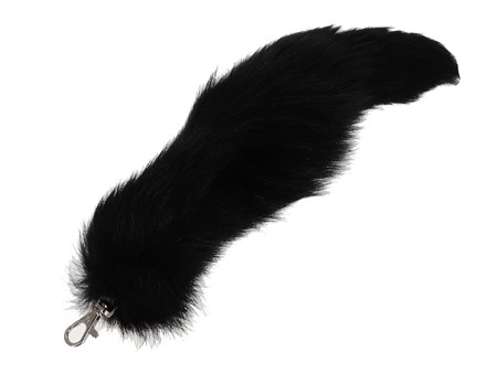 Pendentif queue de renard noir (fourrure synthétique)