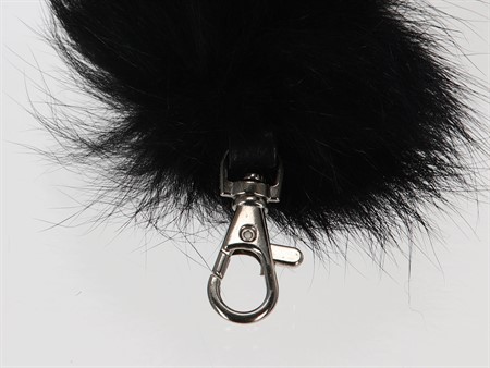 Pendentif queue de renard noir (fourrure synthétique)