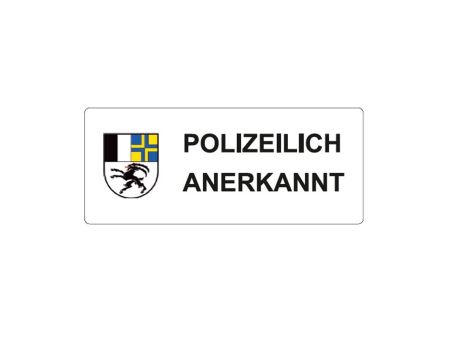 Autocollant "Polizeilich Anerkannt" Autocollant "Polizeilich Anerkannt"