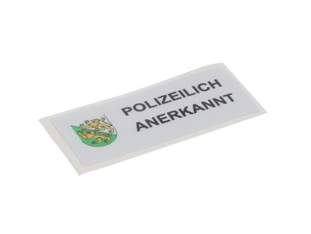 Autocollant "Polizeilich Anerkannt"