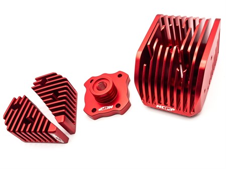 Culasse MCAFH - Arctic Frost Head rouge, fraisé cnc 4 parties, Malossi Big DEPS 4