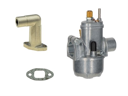 Kit carburation BING origine 15mm avec pipe d'admission carré, vélomoteurs Puch X30 Sport NS / NL Kit carburation BING origine 15mm avec pipe d'admission carré, vélomoteurs Puch X30 Sport NS / NL