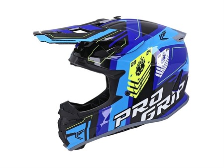 Crosshelm ProGrip 3080 Spirits blau / schwarz, Grösse XS
