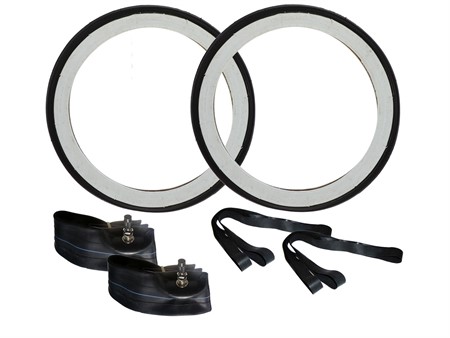 Set de pneu 2.00 - 16" Fortune flancs blancs Set de pneu 2.00 - 16" Fortune flancs blancs