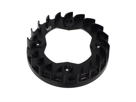 Lüfterrad CNC, Alu schwarz Minarelli V1 (108)