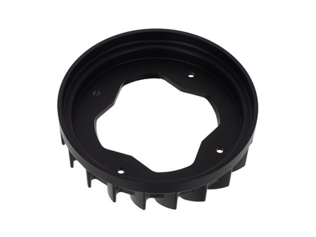 Lüfterrad CNC, Alu schwarz Minarelli V1 (108)