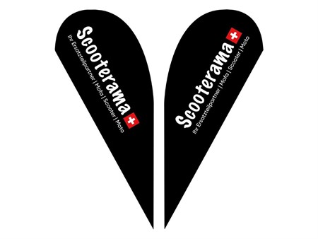 Drapeau de plage "Scooterama" 280 cm, noir Drapeau de plage "Scooterama" 280 cm, noir