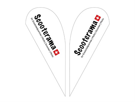 Drapeau de plage Scooterama 280 cm, blanche