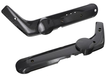 Paire de cache latéraux carrosserie AKOA look carbone, vélomoteur Piaggio Ciao