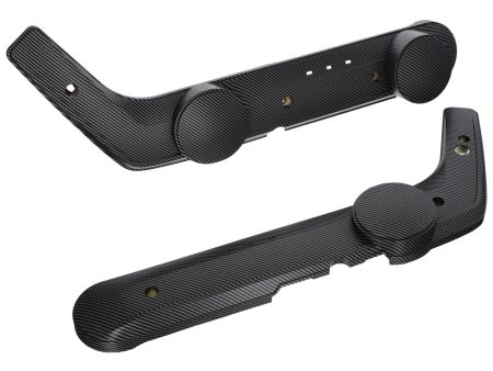 Paire de cache latéraux carrosserie AKOA look carbone, vélomoteur Piaggio Ciao