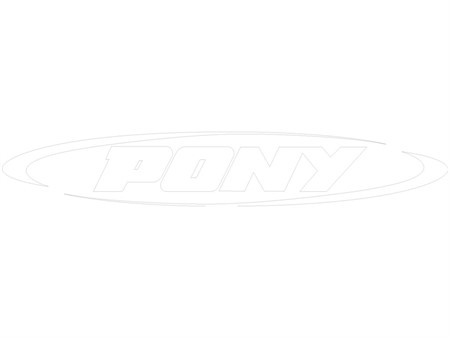 Autocollant sticker PONY 120 x 20 mm «blanc» Autocollant sticker PONY 120 x 20 mm «blanc»