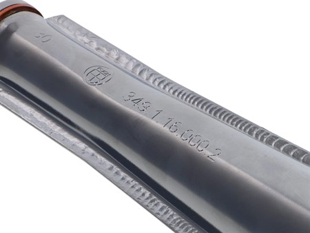 Auspuff 25mm Puch Maxi 2-Teiler (Special-Power) mit CH-Nummer und Logo