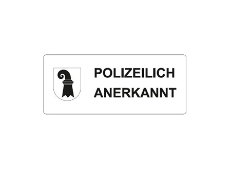 Aufkleber "Polizeilich Anerkannt" Basel Stadt Aufkleber "Polizeilich Anerkannt" Basel Stadt