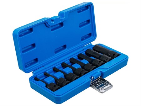 Douille à embouts 6 pans intérieurs 1/2" «5-19 mm» 8 pièces