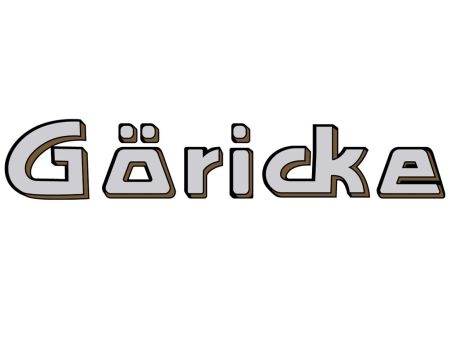 Aufkleber Göricke grau «110 x 20mm» Aufkleber Göricke grau «110 x 20mm»