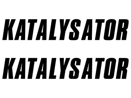 Aufkleber Katalysator schwarz «72 x 12mm»