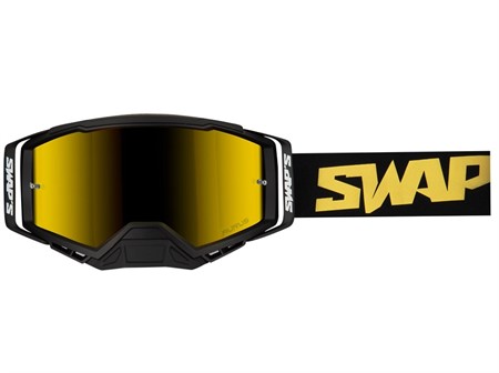 Masque lunette SWAPS cross noir / or, taille : univerelle Masque lunette SWAPS cross noir / or, taille : univerelle